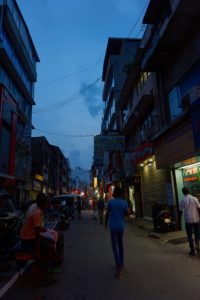 the district of Pettah, Colombo, by nighttime